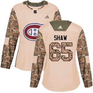 Dámské NHL Montreal Canadiens dresy 65 Andrew Shaw Authentic Camo Adidas Veterans Day Practice