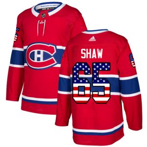 Dětské NHL Montreal Canadiens dresy 65 Andrew Shaw Authentic Červené Adidas USA Flag Fashion