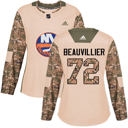 Dámské NHL New York Islanders dresy 72 Anthony Beauvillier Authentic Camo Adidas Veterans Day Practice