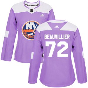 Dámské NHL New York Islanders dresy 72 Anthony Beauvillier Authentic Nachový Adidas Fights Cancer Practice