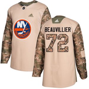 Dětské NHL New York Islanders dresy 72 Anthony Beauvillier Authentic Camo Adidas Veterans Day Practice