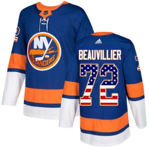 Dětské NHL New York Islanders dresy 72 Anthony Beauvillier Authentic královská modrá Adidas USA Flag Fashion