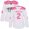 Dámské NHL Nashville Predators dresy 2 Anthony Bitetto Authentic Bílý Růžový Adidas Fashion