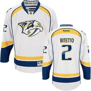Dětské NHL Nashville Predators dresy 2 Anthony Bitetto Authentic Bílý Reebok Venkovní hokejové dresy
