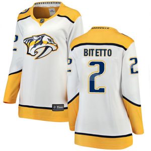 Dámské NHL Nashville Predators dresy 2 Anthony Bitetto Breakaway Bílý Fanatics Branded Venkovní