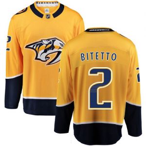 Dětské NHL Nashville Predators dresy 2 Anthony Bitetto Breakaway Zlato Fanatics Branded Domácí