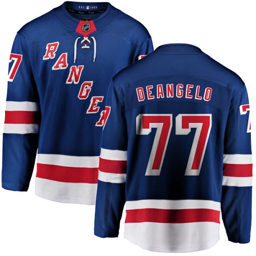 Dětské NHL New York Rangers dresy 77 Anthony DeAngelo Breakaway královská modrá Fanatics Branded Domácí