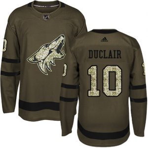 Pánské NHL Arizona Coyotes dresy Anthony Duclair 10 Authentic Zelená Adidas Salute to Service