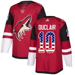 Pánské NHL Arizona Coyotes dresy Anthony Duclair 10 Authentic Červené Adidas USA Flag Fashion