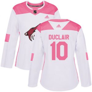 Dámské NHL Arizona Coyotes dresy Anthony Duclair 10 Authentic Bílý Růžový Adidas Fashion