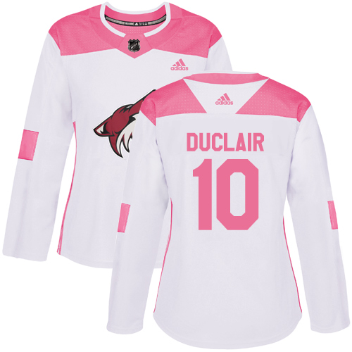Dámské NHL Arizona Coyotes dresy Anthony Duclair 10 Authentic Bílý Růžový Adidas Fashion