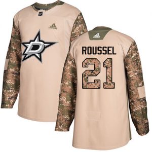 Pánské NHL Dallas Stars dresy 21 Antoine Roussel Authentic Camo Adidas Veterans Day Practice