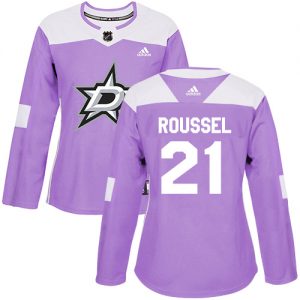 Dámské NHL Dallas Stars dresy 21 Antoine Roussel Authentic Nachový Adidas Fights Cancer Practice