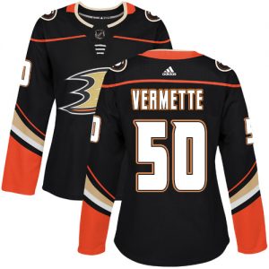 Dámské NHL Anaheim Ducks dresy 50 Antoine Vermette Authentic Černá Adidas Domácí