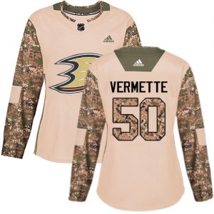 Dámské NHL Anaheim Ducks dresy 50 Antoine Vermette Authentic Camo Adidas Veterans Day Practice