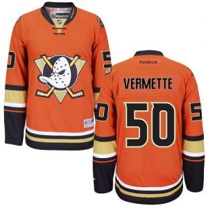 Dámské NHL Anaheim Ducks dresy 50 Antoine Vermette Authentic Oranžový Reebok Alternativní hokejové dresy