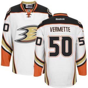 Dámské NHL Anaheim Ducks dresy 50 Antoine Vermette Authentic Bílý Reebok Venkovní hokejové dresy