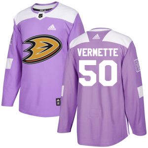 Dětské NHL Anaheim Ducks dresy 50 Antoine Vermette Authentic Nachový Adidas Fights Cancer Practice