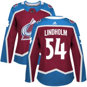 Dámské NHL Colorado Avalanche dresy 54 Anton Lindholm Authentic Burgundy Červené Adidas Domácí