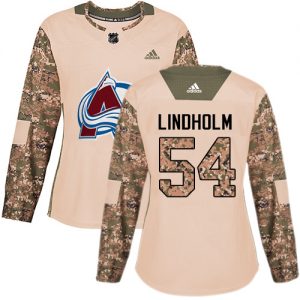 Dámské NHL Colorado Avalanche dresy 54 Anton Lindholm Authentic Camo Adidas Veterans Day Practice