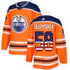 Pánské NHL Edmonton Oilers dresy 58 Anton Slepyshev Authentic Oranžový Adidas USA Flag Fashion