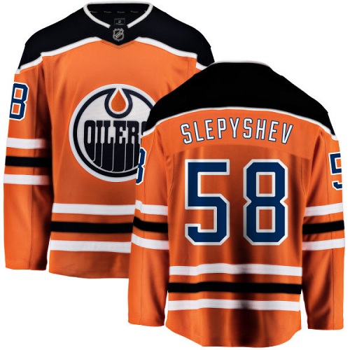 Pánské NHL Edmonton Oilers dresy 58 Anton Slepyshev Breakaway Oranžový Fanatics Branded Domácí