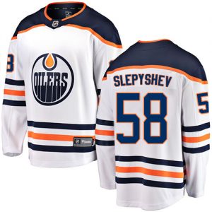 Pánské NHL Edmonton Oilers dresy 58 Anton Slepyshev Breakaway Bílý Fanatics Branded Venkovní