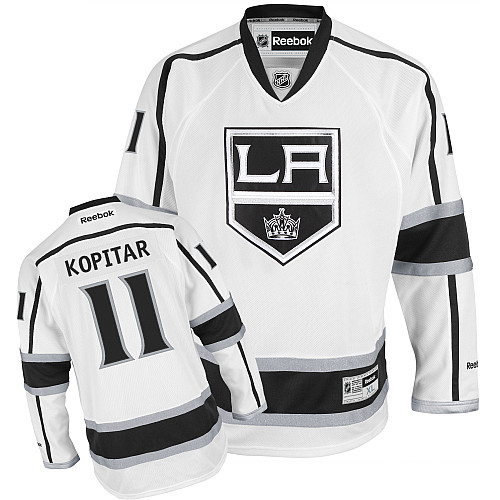 Pánské NHL Los Angeles Kings dresy 11 Anze Kopitar Authentic Bílý Reebok Venkovní hokejové dresy