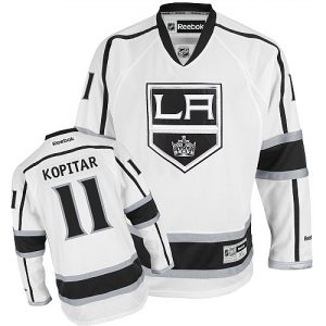Dámské NHL Los Angeles Kings dresy 11 Anze Kopitar Authentic Bílý Reebok Venkovní hokejové dresy