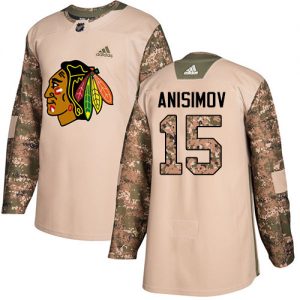 Dětské NHL Chicago Blackhawks dresy 15 Artem Anisimov Authentic Camo Adidas Veterans Day Practice