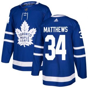 Pánské NHL Toronto Maple Leafs dresy 34 Auston Matthews Authentic královská modrá Adidas Domácí