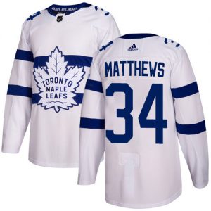 Pánské NHL Toronto Maple Leafs dresy 34 Auston Matthews Authentic Bílý Adidas 2018 Stadium Series