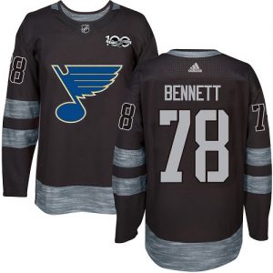 Pánské NHL St. Louis Blues dresy 78 Beau Bennett Authentic Černá Adidas 1917 2017 100th Anniversary