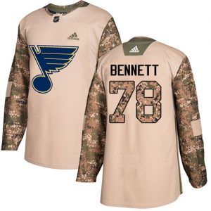 Pánské NHL St. Louis Blues dresy 78 Beau Bennett Authentic Camo Adidas Veterans Day Practice