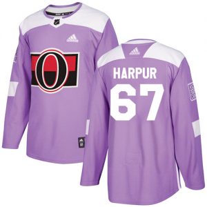 Pánské NHL Ottawa Senators dresy 67 Ben Harpur Authentic Nachový Adidas Fights Cancer Practice