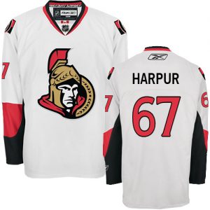 Pánské NHL Ottawa Senators dresy 67 Ben Harpur Authentic Bílý Reebok Venkovní hokejové dresy