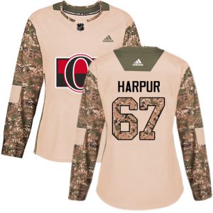 Dámské NHL Ottawa Senators dresy 67 Ben Harpur Authentic Camo Adidas Veterans Day Practice