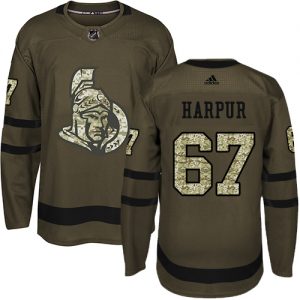 Dětské NHL Ottawa Senators dresy 67 Ben Harpur Authentic Zelená Adidas Salute to Service