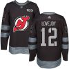 Pánské NHL New Jersey Devils dresy 12 Ben Lovejoy Authentic Černá Adidas 1917 2017 100th Anniversary 1