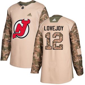Pánské NHL New Jersey Devils dresy 12 Ben Lovejoy Authentic Camo Adidas Veterans Day Practice 1