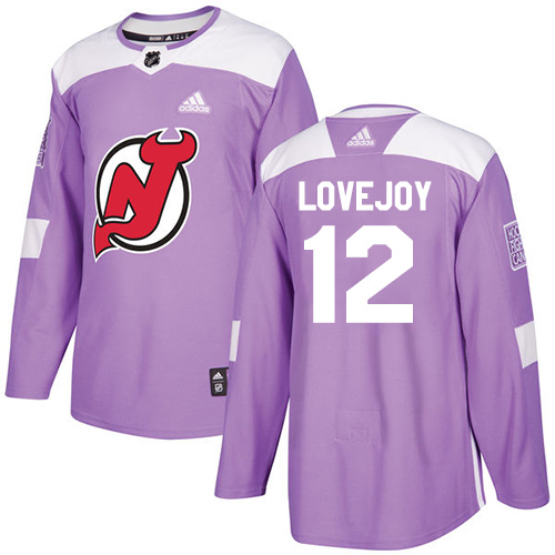 Pánské NHL New Jersey Devils dresy 12 Ben Lovejoy Authentic Nachový Adidas Fights Cancer Practice 1