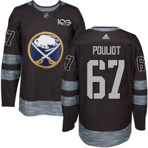 Pánské NHL Buffalo Sabres dresy Benoit Pouliot 67 Authentic Černá Adidas 1917 2017 100th Anniversary