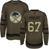 Pánské NHL Buffalo Sabres dresy Benoit Pouliot 67 Authentic Zelená Adidas Salute to Service