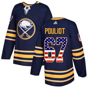 Pánské NHL Buffalo Sabres dresy Benoit Pouliot 67 Authentic Námořnická modrá Adidas USA Flag Fashion