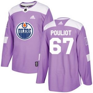Pánské NHL Edmonton Oilers dresy Benoit Pouliot 67 Authentic Nachový Adidas Fights Cancer Practice