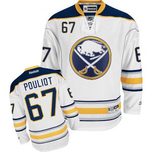 Dětské NHL Buffalo Sabres dresy Benoit Pouliot 67 Authentic Bílý Reebok Venkovní hokejové dresy
