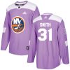 Pánské NHL New York Islanders dresy 31 Billy Smith Authentic Nachový Adidas Fights Cancer Practice