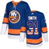 Pánské NHL New York Islanders dresy 31 Billy Smith Authentic královská modrá Adidas USA Flag Fashion