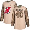 Pánské NHL New Jersey Devils dresy 40 Blake Coleman Authentic Camo Adidas Veterans Day Practice 1