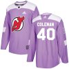 Pánské NHL New Jersey Devils dresy 40 Blake Coleman Authentic Nachový Adidas Fights Cancer Practice 1